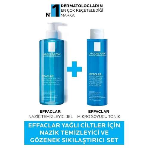 La Roche-Posay 400 ml Effaclar Temizleme Jeli ve 200 ml Effaclar Tonik