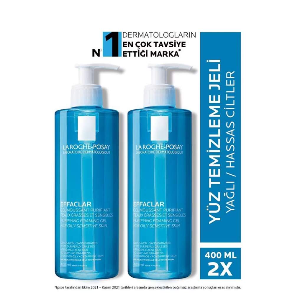 La Roche Posay Effaclar Akneye Eğilimli ve Yağlı Ciltler İçin Siyah Nokta Önleyici Alkolsüz Jel 2x400 ml