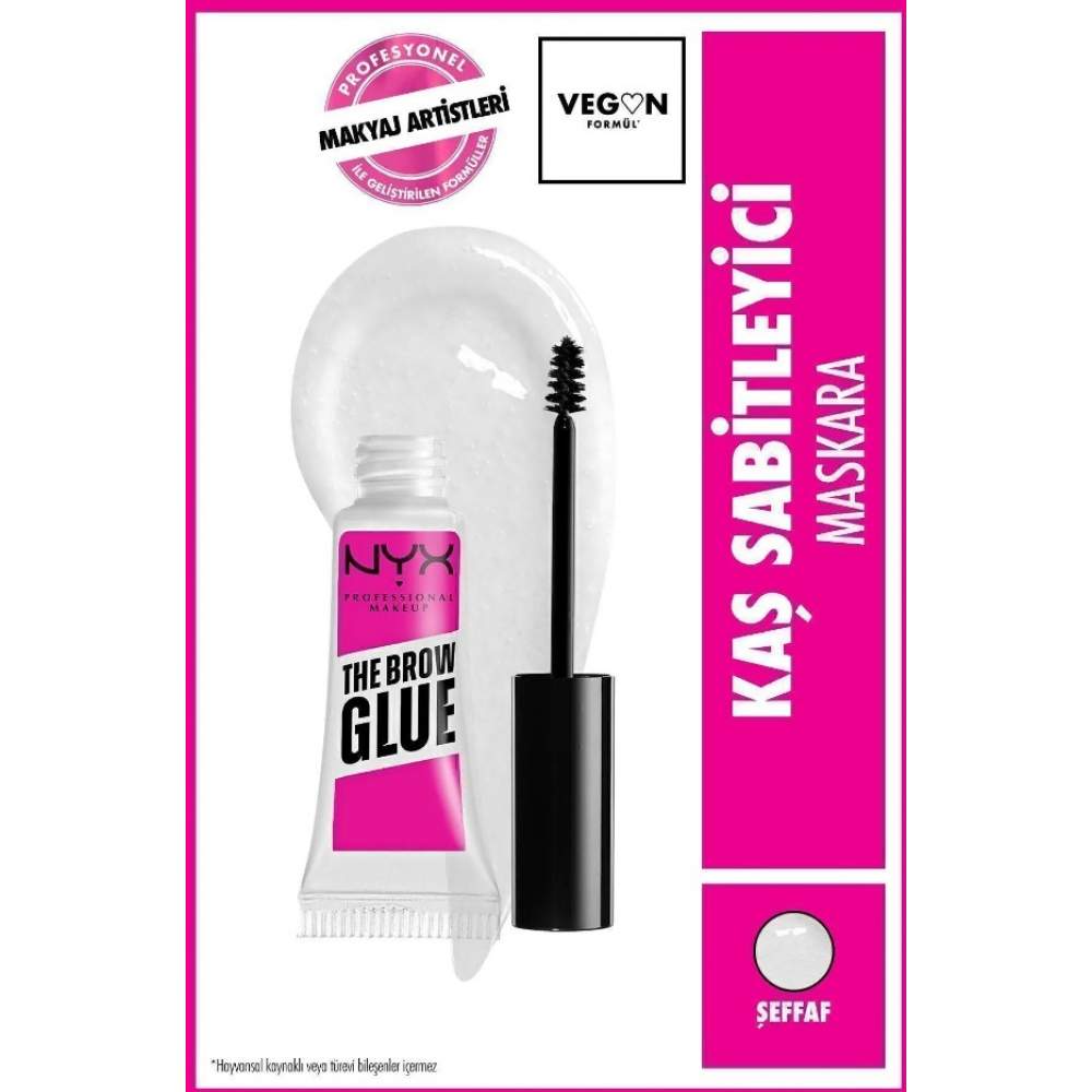 NYX Professional Brow Glue Kaş Sabitleyici Maskara Şeffaf