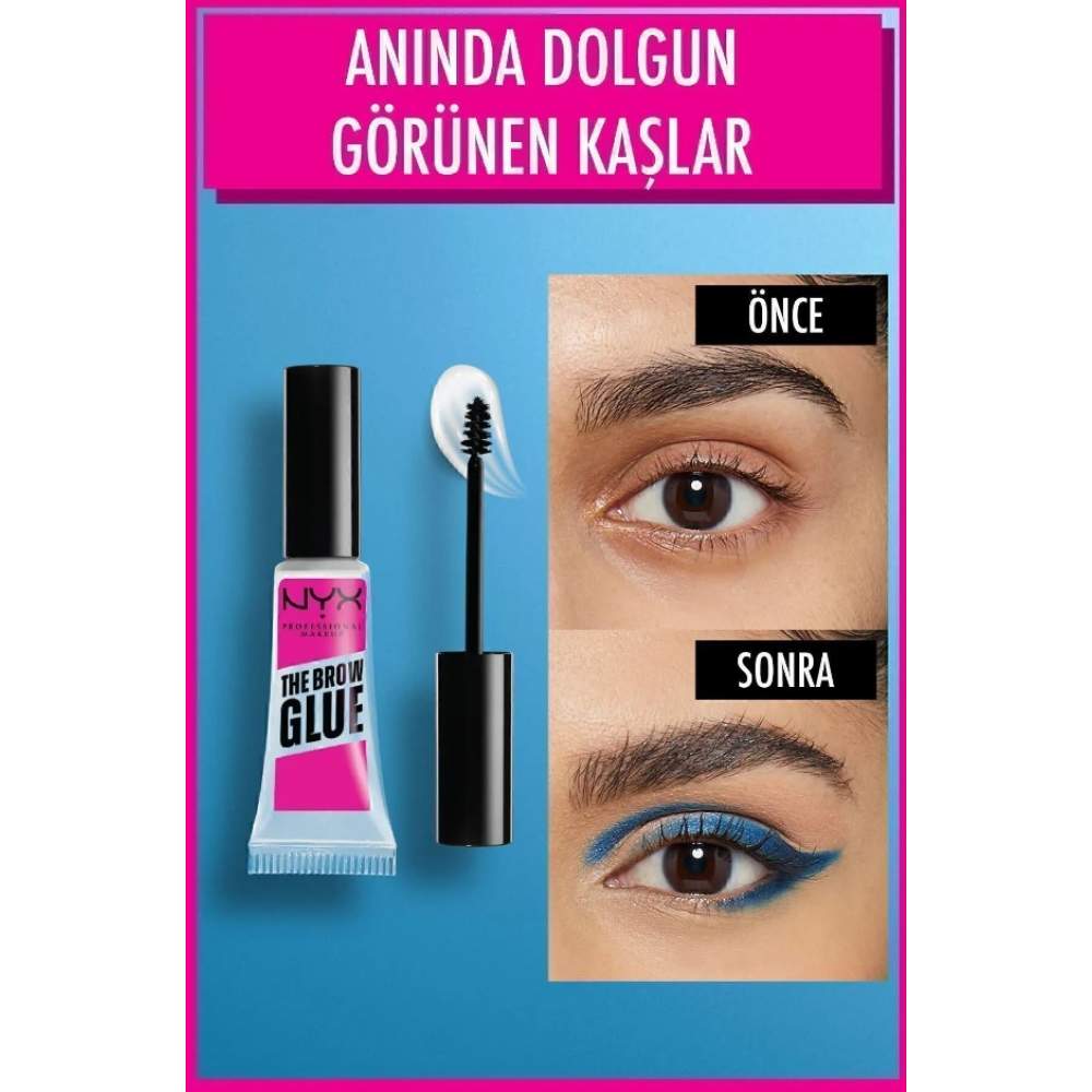 NYX Professional Brow Glue Kaş Sabitleyici Maskara Şeffaf