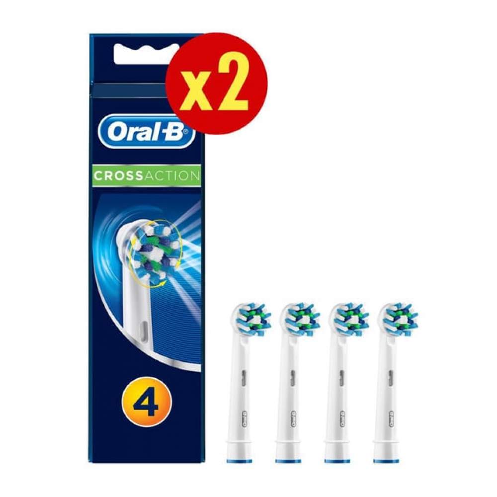 Oral-B Diş Fırçası Cross Action 2x4 Adet Yedek Başlığı