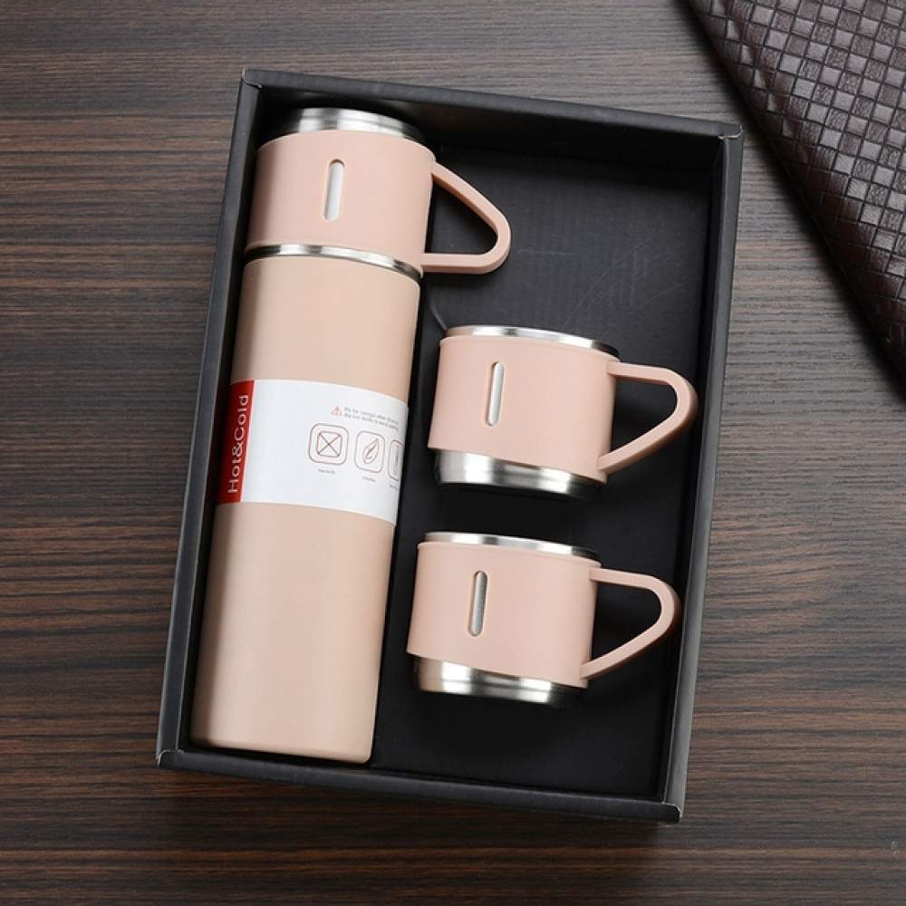 Stainless Steel Vacuum Flask Paslanmaz Çelik Termos Somon 500 Ml