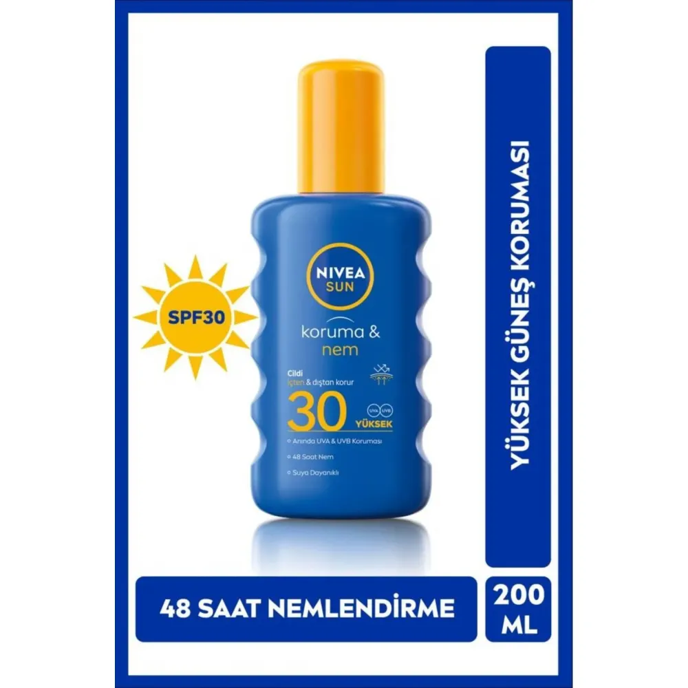 Nivea Sun Koruma & Nem Spf 30+ 200 ml Güneş Spreyi