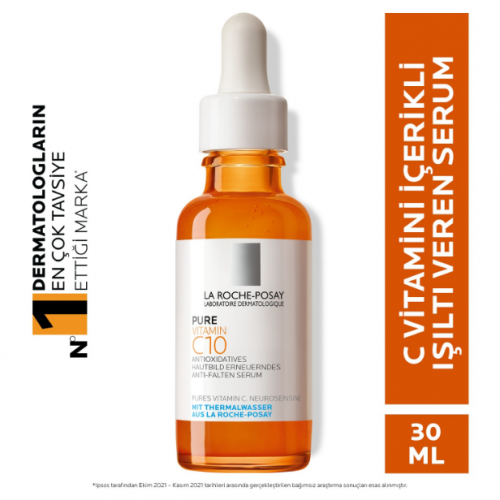 La Roche Posay 30 ml Pure Vitamin C10 Işıltı Veren Antioksidan Serum La Roche Posay 30 ml Pure Vitamin C10 Işıltı Veren Antioksidan Serum