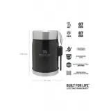 Stanley Klasik 0.40 lt Siyah Çelik Yemek Termosu Stanley Klasik 0.40 lt Siyah Çelik Yemek Termosu