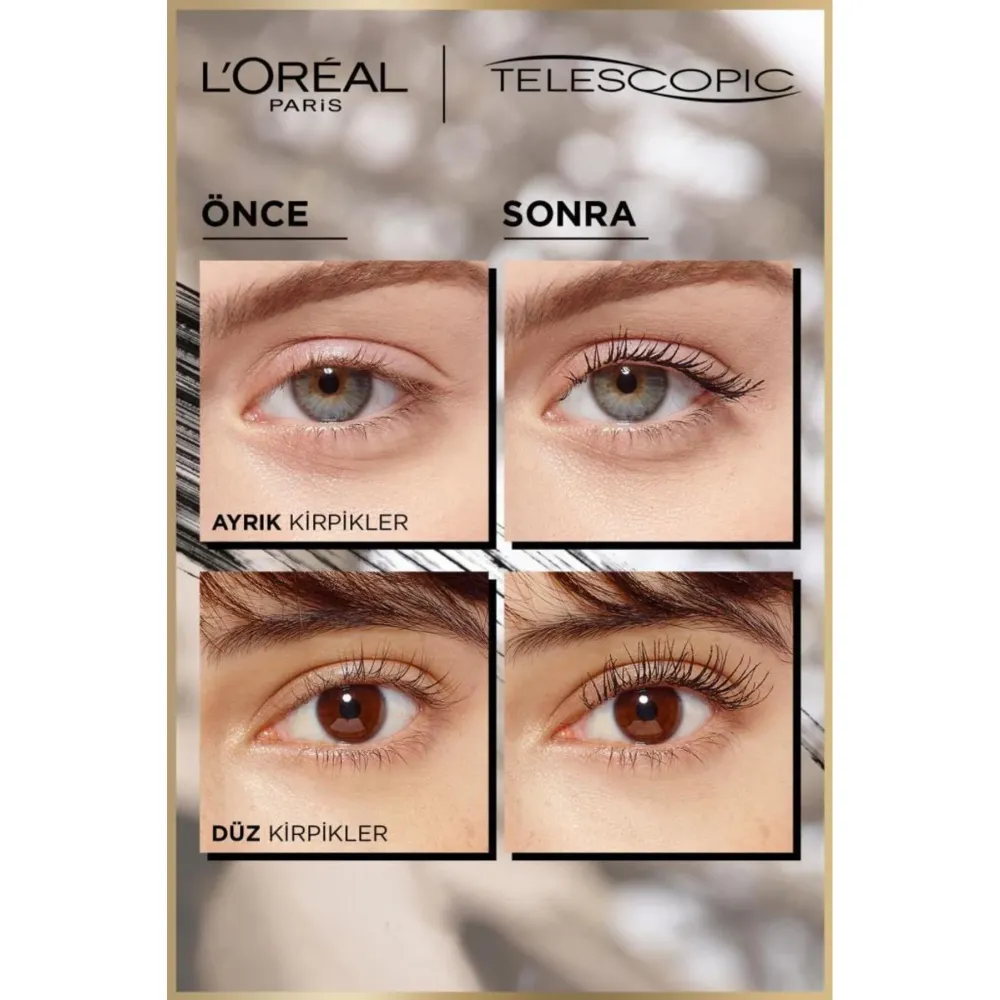 Loreal Paris Telescopic Siyah Suya Dayanıklı Maskara