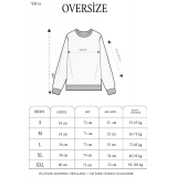 Unisex Üç İplik Parçalı Yakalı SweatShirt - Siyah