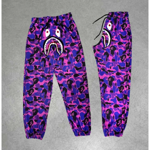 İki İplik Mevsimlik Bape Nakişli Eşofman Pantolon - Mor İki İplik Mevsimlik Bape Nakişli Eşofman Pantolon - Mor
