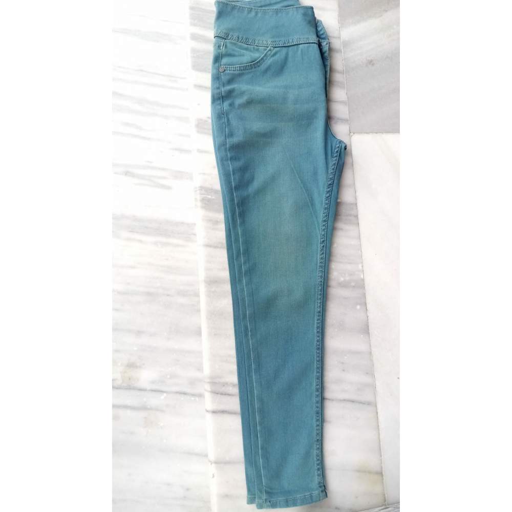 Yüksek Bel Likralı Jean Pantolon 90 Cm