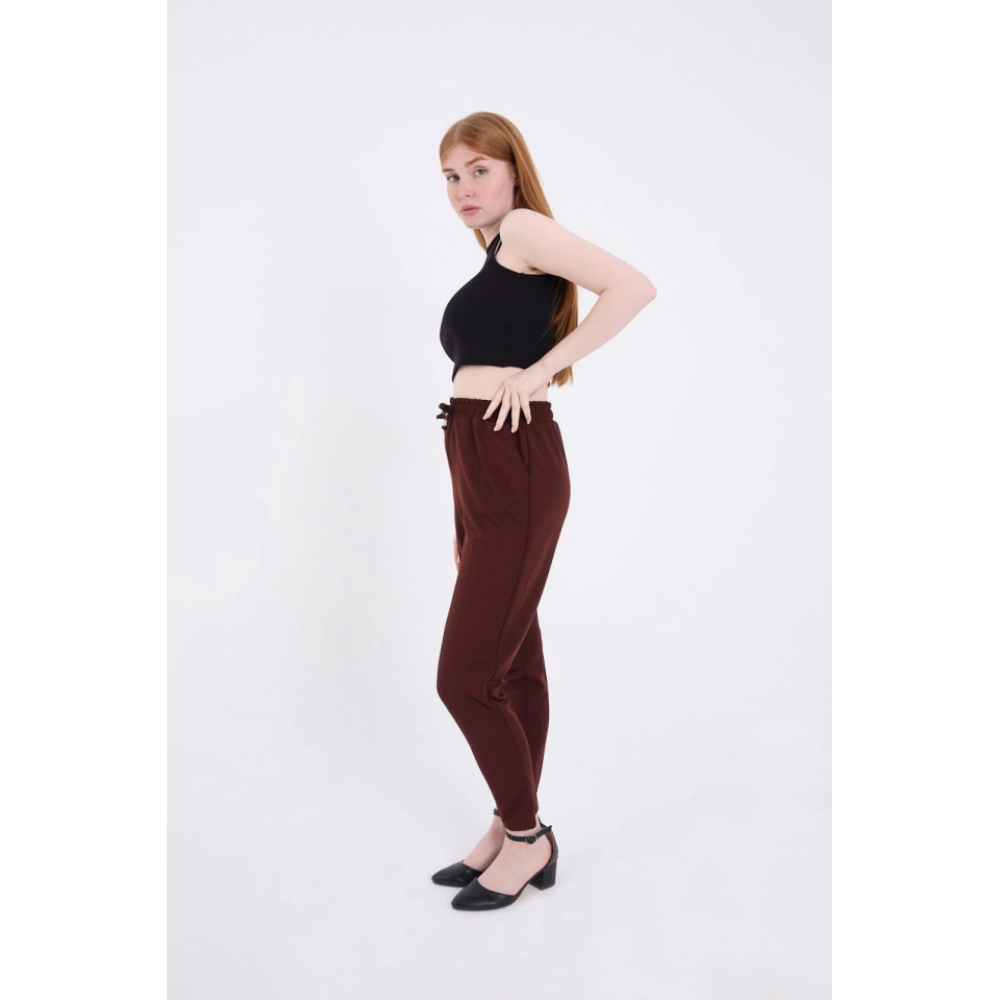 Tam Kalıp Basic Eşofman Pantolon - Bordo