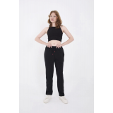 Unisex Üç İplik Basic Eşofman Pantolon - Siyah