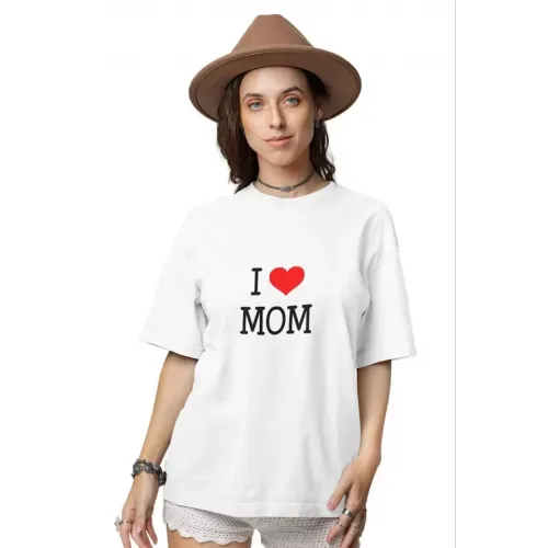 Unisex Bisiklet Yaka Baskılı Oversize T-Shirt - Beyaz Unisex Bisiklet Yaka Baskılı Oversize T-Shirt - Beyaz