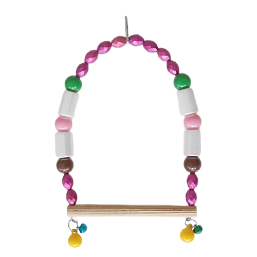 Ahşap Tünekli Papağan Ve Muhabbet Kuşu Salıncağı 10-16 cm Beyaz Ahşap Tünekli Papağan Ve Muhabbet Kuşu Salıncağı 10-16 cm Beyaz