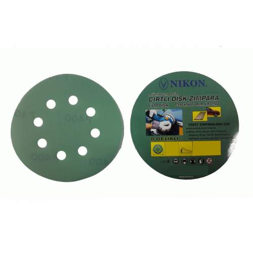 Nikon 52044 Kırılmaz Yeşil Cırt Zımpara 125X400 Kum 8 Delikli Nikon 52044 Kırılmaz Yeşil Cırt Zımpara 125X400 Kum 8 Delikli