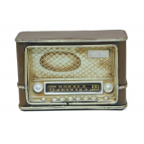 Vintage Tasarım Dekoratif Metal Radyo