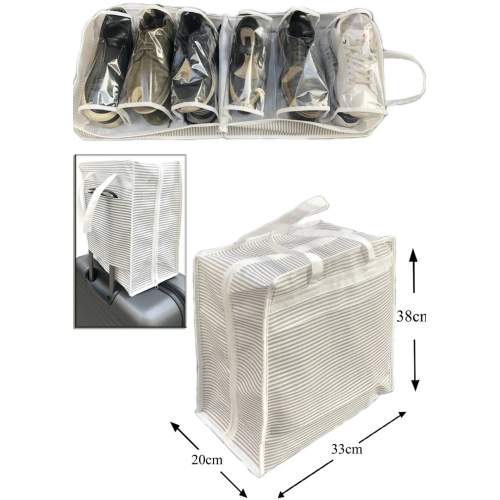Ayakkabı SAKLAMA ve TAŞIMA Çantası (Çizgili Model) Shoe Tote Ayakkabı SAKLAMA ve TAŞIMA Çantası (Çizgili Model) Shoe Tote