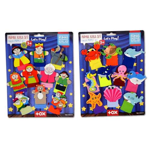 2 Set - 20 Parça  Masal Kahramanları ve Deniz Canlıları Parmak Kukla 2 Set - 20 Parça  Masal Kahramanları ve Deniz Canlıları Parmak Kukla