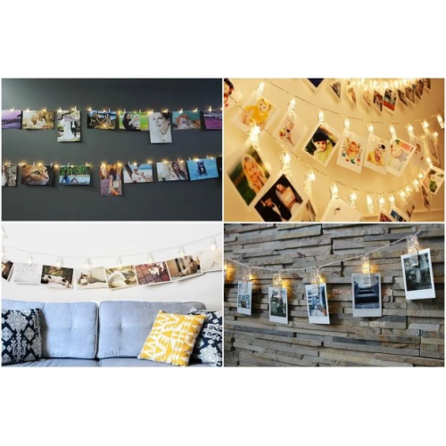 10lu Led Işıklı Fotoğraf Mandalları 10lu Led Işıklı Fotoğraf Mandalları