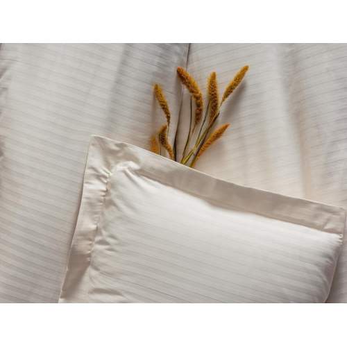 Çift Kişilik Saten Nevresim Takımı Elegante Stripe Ekru Çift Kişilik Saten Nevresim Takımı Elegante Stripe Ekru