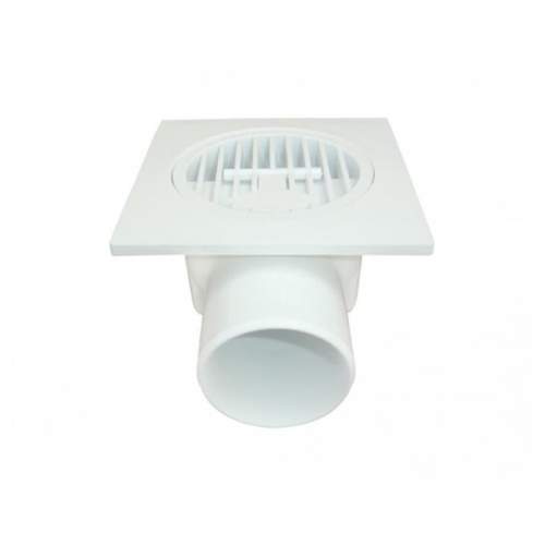 Plastik Yer Süzgeci 10x10 cm 50 mm Yandan Çıkış Plastik Yer Süzgeci 10x10 cm 50 mm Yandan Çıkış