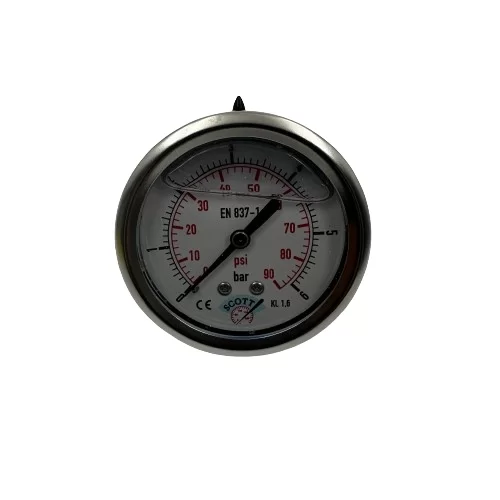Ø 63 - 0 - 6 BAR 1/4 GLİSERİNLİ PANO TİPİ MANOMETRE (Lisinya) Ø 63 - 0 - 6 BAR 1/4 GLİSERİNLİ PANO TİPİ MANOMETRE (Lisinya)