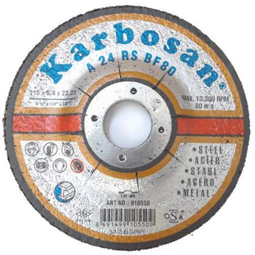 Karbosan Metal Taşlama Diski 115x6,4x22,23 Karbosan Metal Taşlama Diski 115x6,4x22,23