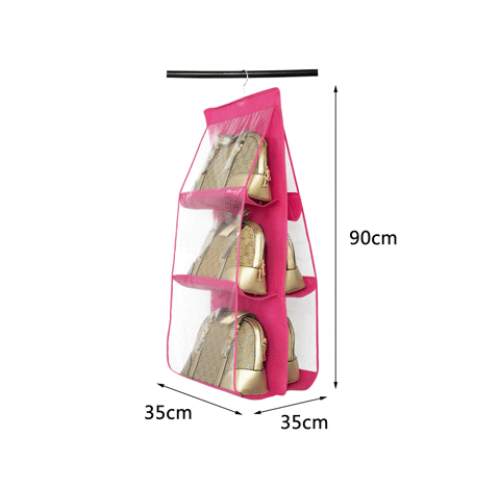 6 Gözlü Pratik Dolap İçi Çanta Askılığı/Organizer (Pembe) 6 Gözlü Pratik Dolap İçi Çanta Askılığı/Organizer (Pembe)