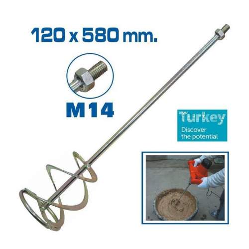 Topshop TH14343 Boya Alçı ve Harç Karıştırıcı Uç 120x580 mm Topshop TH14343 Boya Alçı ve Harç Karıştırıcı Uç 120x580 mm