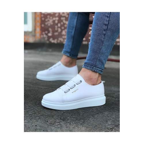 Beyaz Kalın Taban Casual Erkek Ayakkabı Beyaz Kalın Taban Casual Erkek Ayakkabı