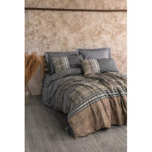 Toprak Timbre Antrasit Tek Kişilik Nevresim Takımı