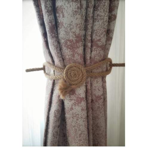 Fon Perde Aksesuarı Braçol Tül Perde Tutacağı Perde Süsü Spiral Jüt Halat Estetiği Fon Perde Aksesuarı Braçol Tül Perde Tutacağı Perde Süsü Spiral Jüt Halat Estetiği
