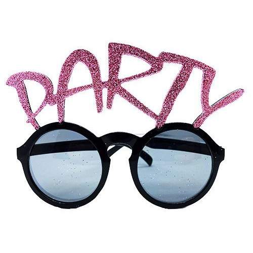 Party Yazılı Simli Pembe Renk Parti Gözlüğü 15x7 cm Party Yazılı Simli Pembe Renk Parti Gözlüğü 15x7 cm