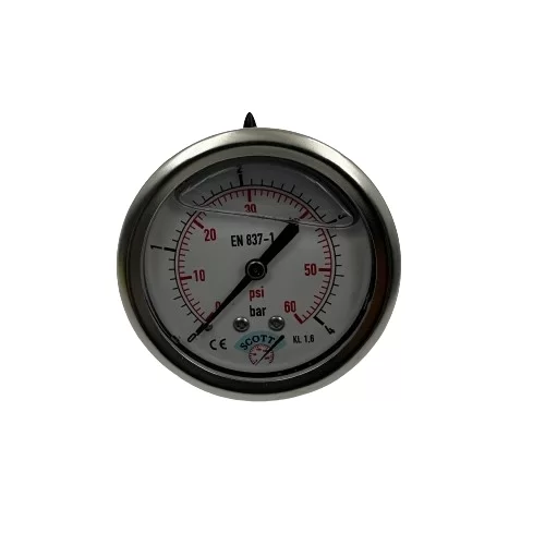 Ø 63 -0 - 4 BAR 1/4 GLİSERİNLİ ARKA ÇIKIŞLI MANOMETRE (Lisinya) Ø 63 -0 - 4 BAR 1/4 GLİSERİNLİ ARKA ÇIKIŞLI MANOMETRE (Lisinya)