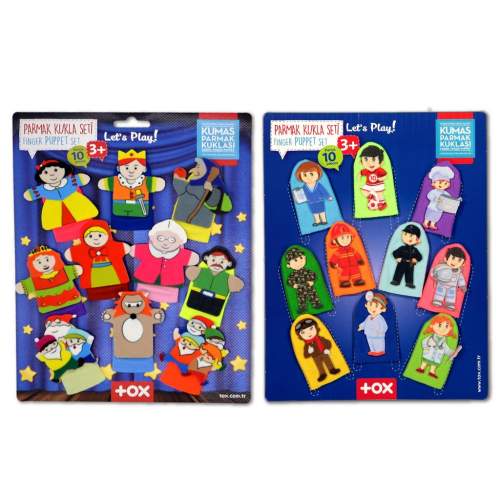2 Set - 20 Parça  Masal Kahramanları ve Meslekler Parmak Kukla 2 Set - 20 Parça  Masal Kahramanları ve Meslekler Parmak Kukla