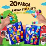 2 Set - 20 Parça  Emojiler ve Sebzeler Parmak Kukla