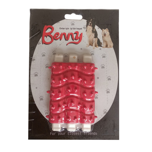 Benny Diş Kaşıma Köpek Oyuncağı Kaburga 10 cm 3 lü Benny Diş Kaşıma Köpek Oyuncağı Kaburga 10 cm 3 lü
