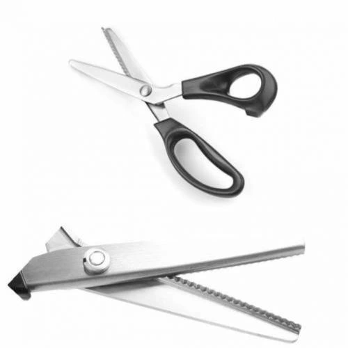 Zikzaklı Kesim Makası Desenli Tırtıklı Oya Makası Terzi Kumaş Zikzaklı Kesim Makası Desenli Tırtıklı Oya Makası Terzi Kumaş