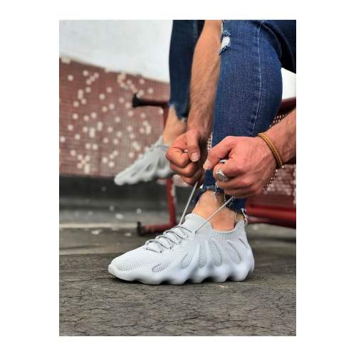 Gri Triko Sargı Taban Casual Erkek Ayakkabı Gri Triko Sargı Taban Casual Erkek Ayakkabı