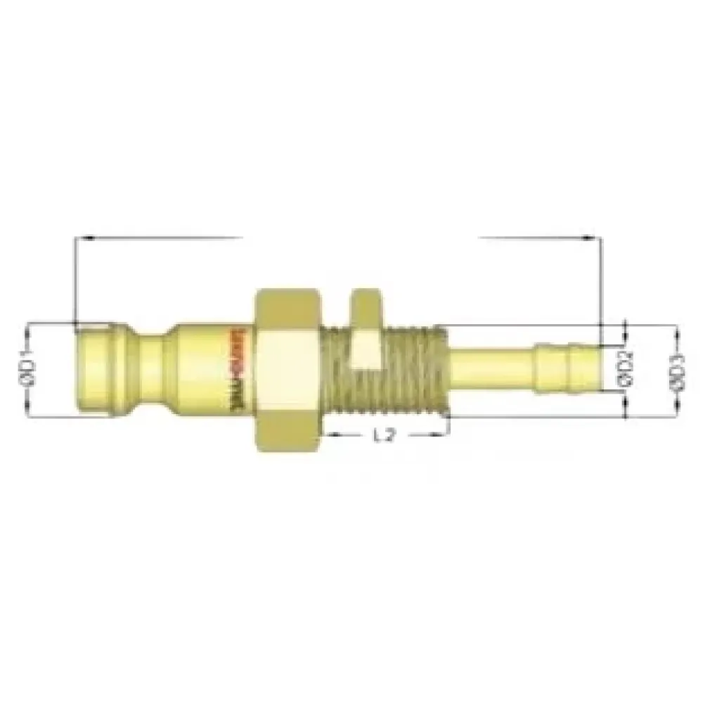 PNÖMATİK SARI OTOMATİK REKOR ( STOPER T26 SERİ JAK PERDE GEÇİŞLİ UÇ 10 MM ) (Lisinya)