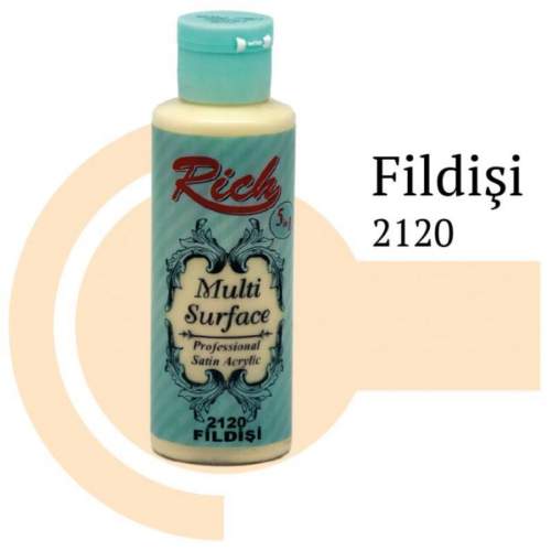 Rich Multi Surface 2120 Fildişi Akrilik Boya 120 cc Rich Multi Surface 2120 Fildişi Akrilik Boya 120 cc