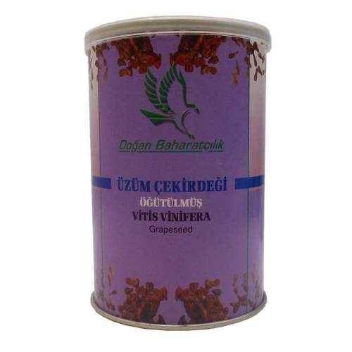 Üzüm Çekirdeği Öğütülmüş Doğal 150 Gr Teneke Kutu Üzüm Çekirdeği Öğütülmüş Doğal 150 Gr Teneke Kutu