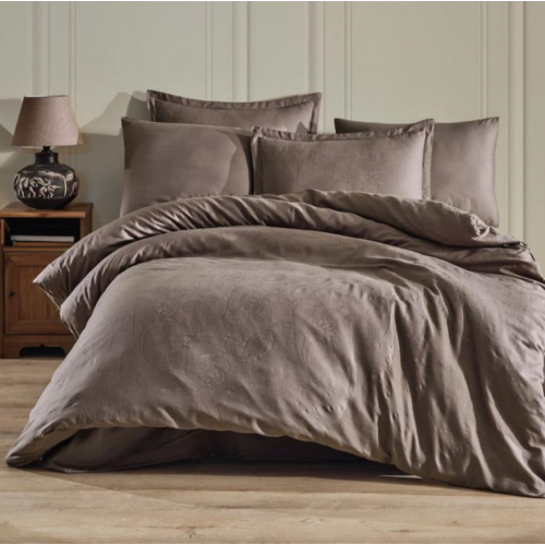 Exclusive Jakarlı Çift Kişilik Pamuk Saten Nevresim Takımı Sadra V1 Kahve Exclusive Jakarlı Çift Kişilik Pamuk Saten Nevresim Takımı Sadra V1 Kahve