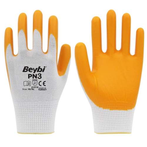 Beybi PN3 Nitril Sarı İş Eldiveni No:9 1 Çift Beybi PN3 Nitril Sarı İş Eldiveni No:9 1 Çift