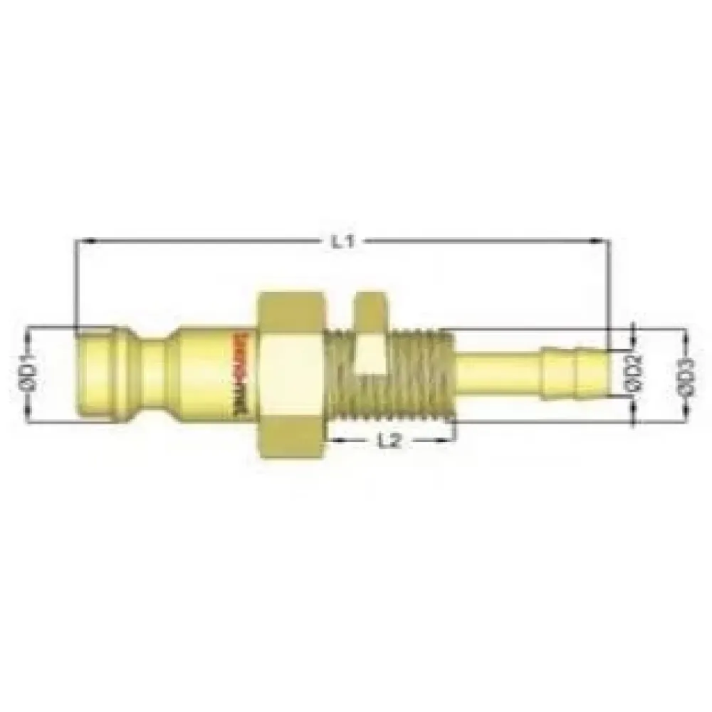 PNÖMATİK SARI OTOMATİK REKOR ( STOPER T26 SERİ JAK PERDE GEÇİŞLİ UÇ 6 MM ) (Lisinya)