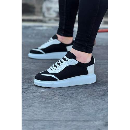 Siyah Beyaz Triko Erkek Casual Ayakkabı Siyah Beyaz Triko Erkek Casual Ayakkabı