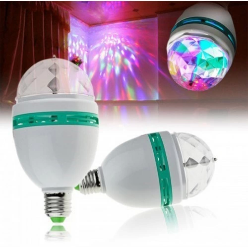 Disco Ampül Led Işıklı Döner Başlıklı Duy Hediyeli Disco Ampül Led Işıklı Döner Başlıklı Duy Hediyeli
