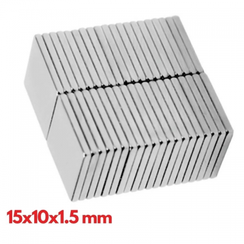 N35 15x10x1.5 Mm Neodyum Mıknatıs 20 Adet, Köşeli, Nikel Kaplamalı Kaliteli Ve Dayanıklı Ürün N35 15x10x1.5 Mm Neodyum Mıknatıs 20 Adet, Köşeli, Nikel Kaplamalı Kaliteli Ve Dayanıklı Ürün