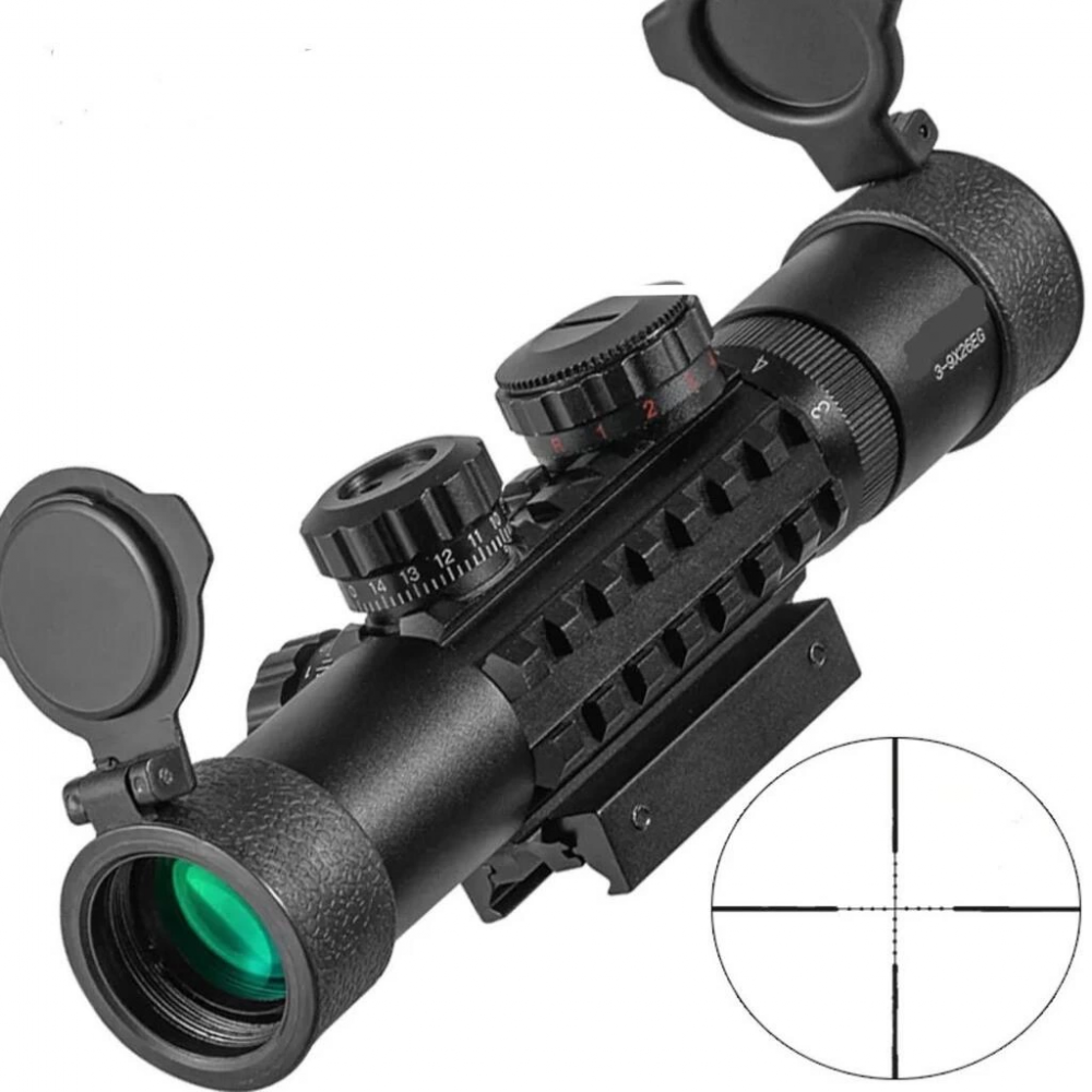 C3-9x26eg   Raylı Çift Işıklı  Dürbünü  11mm/22mm