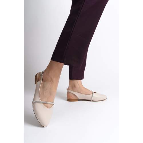 Lisinya948  Tokalı Ortopedik Rahat Taban Taş Detaylı Kadın Babet Ayakkabı KT Krem Lisinya948  Tokalı Ortopedik Rahat Taban Taş Detaylı Kadın Babet Ayakkabı KT Krem