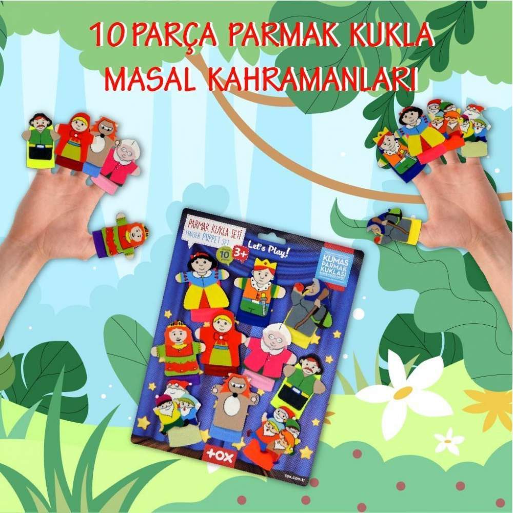 Masal Kahramanları 10 Parça Parmak Kukla Set